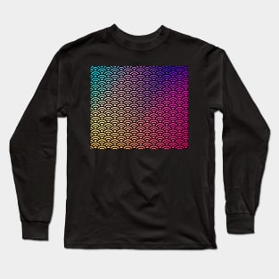 Colorful rainbow art deco pattern Long Sleeve T-Shirt